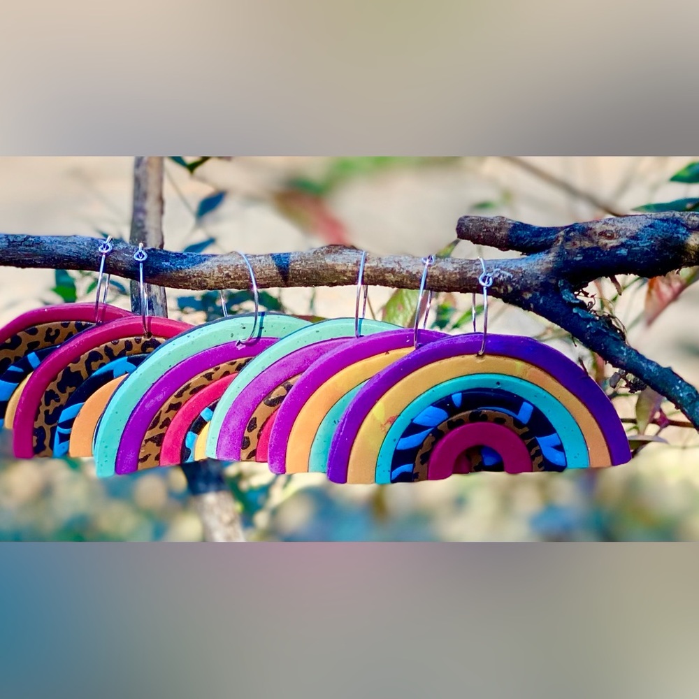 Multi Colored Polymer Clay Rainbows by Susie Quinn
